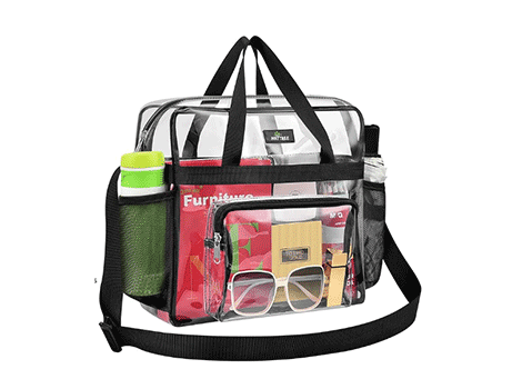 Clear Bag for Beer Festivals with Reinforced Straps for Work and Sporting Events