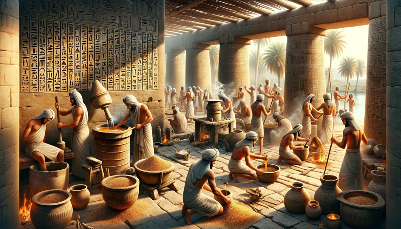 Egyptians brewing beer 4000 years ago